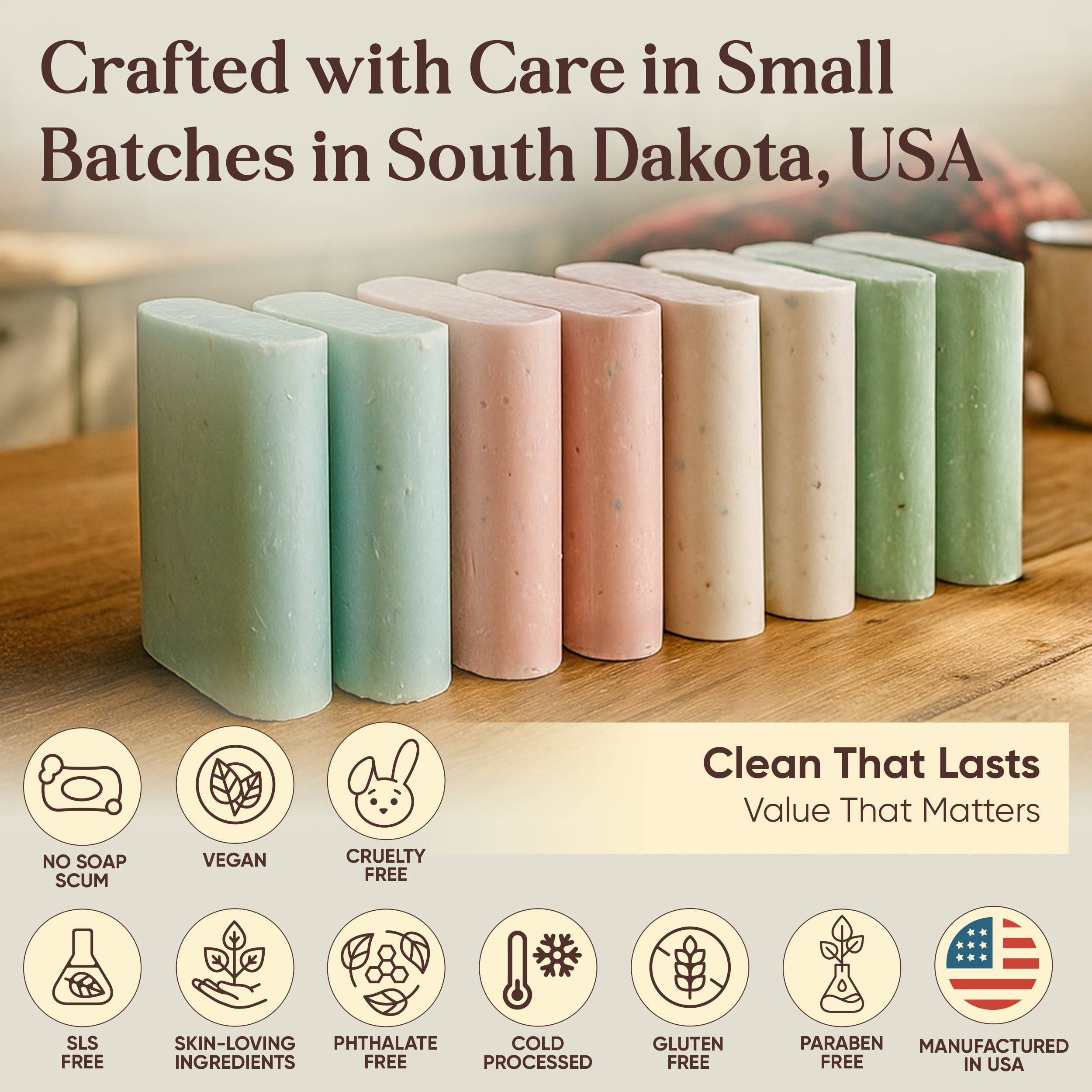 Amish Farms® Tin Tub Value Pack– 8 Easy-to-Grip Hydrating Bars (5 oz Each, 2.5 lb)